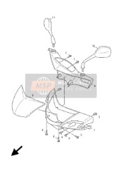 5MLF62901200, Achteruitkijkspiegel Assy(Right), Yamaha, 2